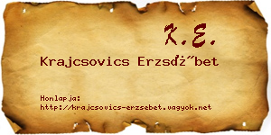 Krajcsovics Erzsébet névjegykártya